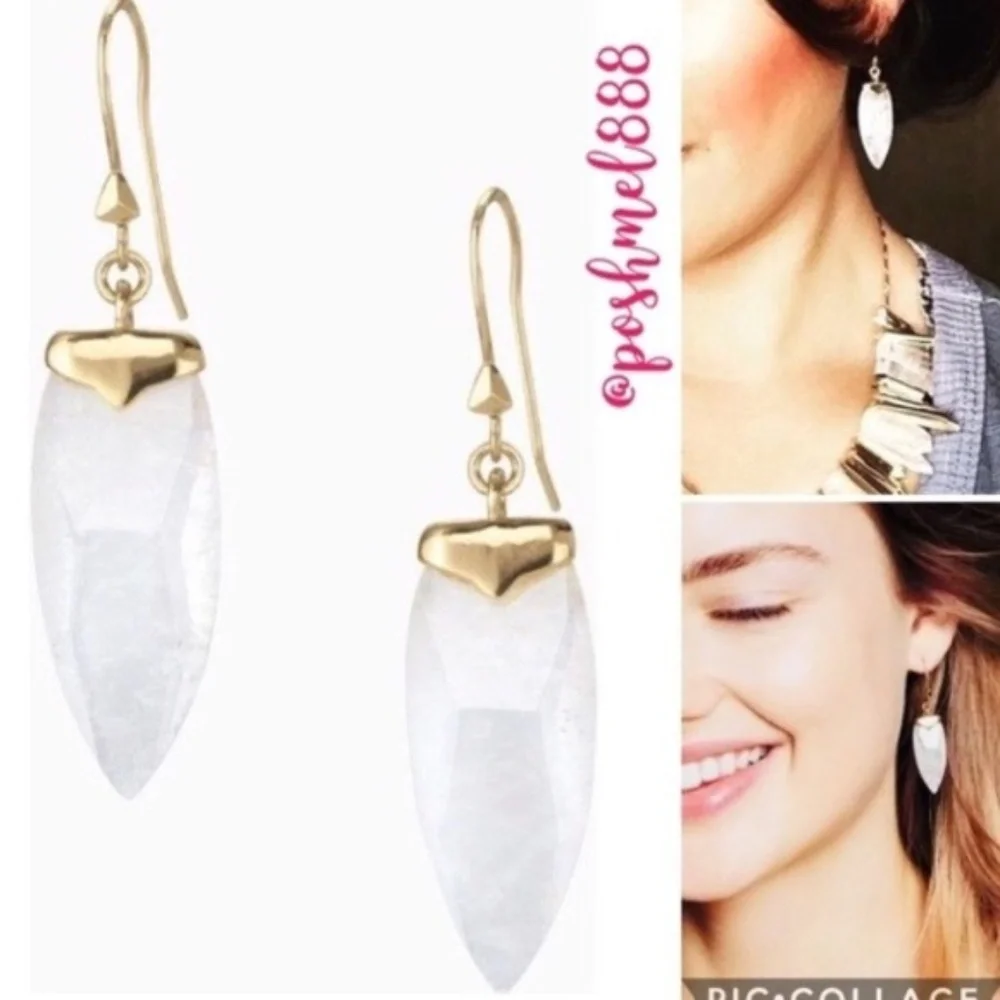 ::S&D~RARE~Aria Quartz Crystal Drop Earrings - Picture 1 of 5